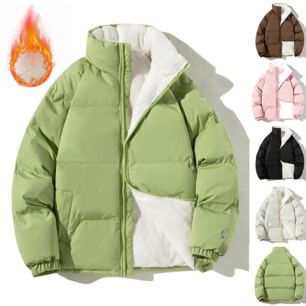 Couples Stand-Up Collar Jacket – Warm & Thickened Winter Coat