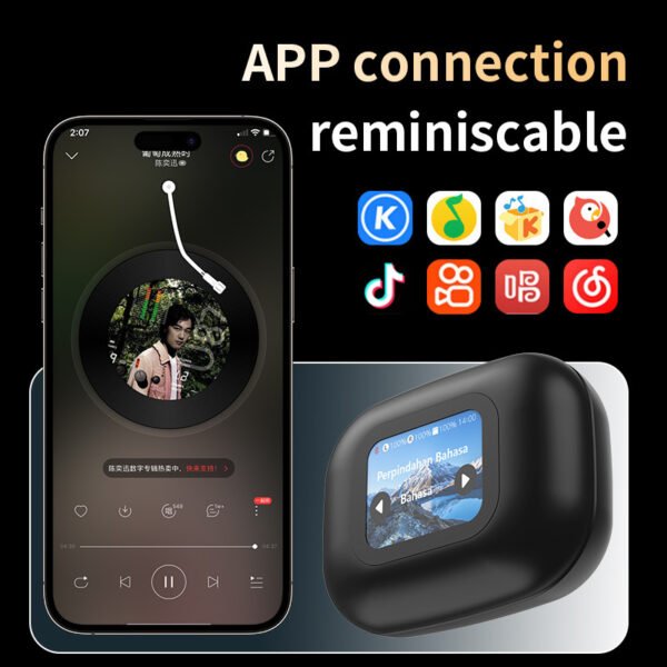 A16 Color Screen OWS Plug-in Card Multi-language Simultaneous Interpretation Wireless Bluetooth Translation Headphones - Image 6