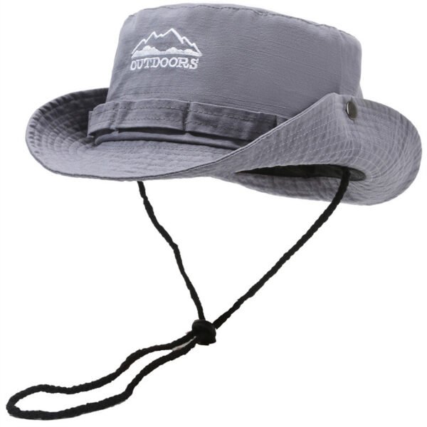 Summer Outdoor Mountaineering Slub Cotton Sun-proof Bucket Hat - Image 2