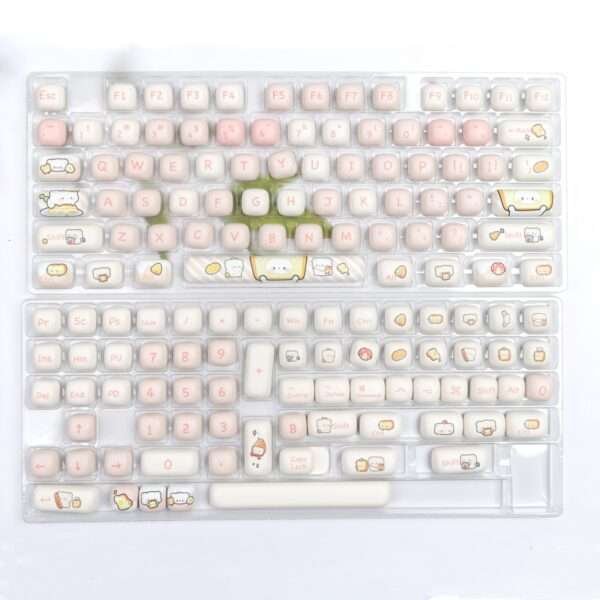 MOG Steamed Bread Key Cap Bread Bear Full Set PBT Sublimation - Image 7