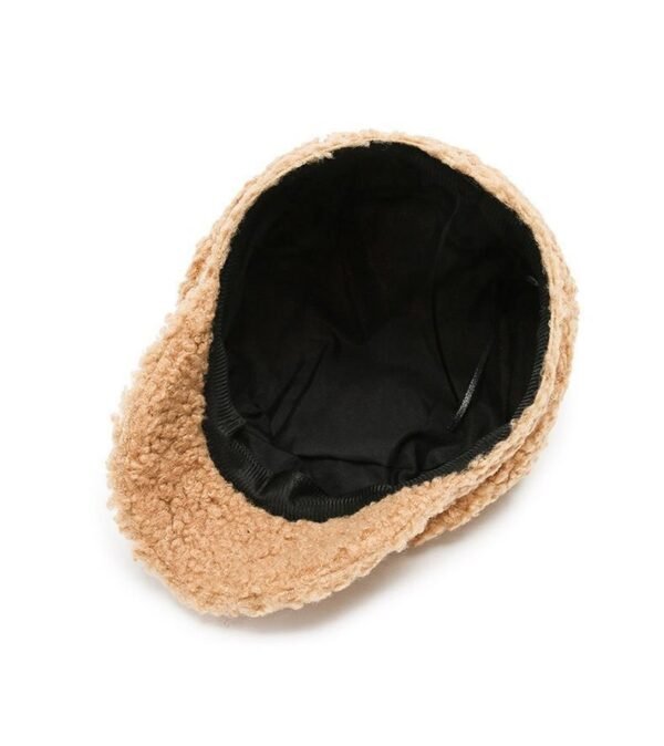 Cashmere Leather Brim Octagonal Hat - Image 9