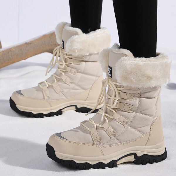 Waterproof And Cold-proof Long Boots Female Outdoor Plus Fluff Thickened - Image 3