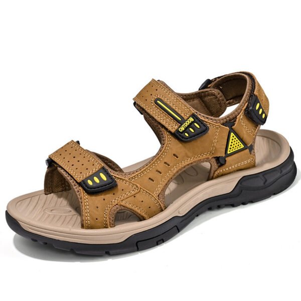 Breathable Men's Sandals Non-slip Top Layer Cowhide - Image 6