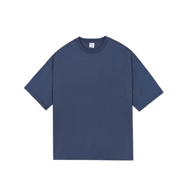 Solid Color Loose Cotton Crew Neck Short Sleeve Men - Image 7