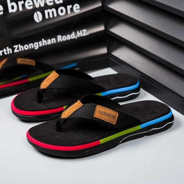 Men's Flip Flops Summer Outdoor Non-slip Soft Bottom Sandals Woven Belt Clip - Image 6