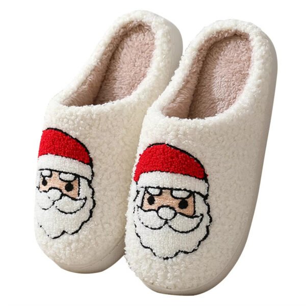 Christmas Slippers Reindeer Slippers For Women And Men Holiday Halloween Slippers Indoor Bedroom Fluffy Warm Fleece Slippers Winter Soft Cozy Home Non-Slip Soft Plush Slip-on Wool Lined House Shoes - Image 7