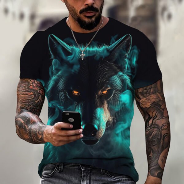 Animal Beast Lion 3D Printed Summer Men's T-shirt - Image 8