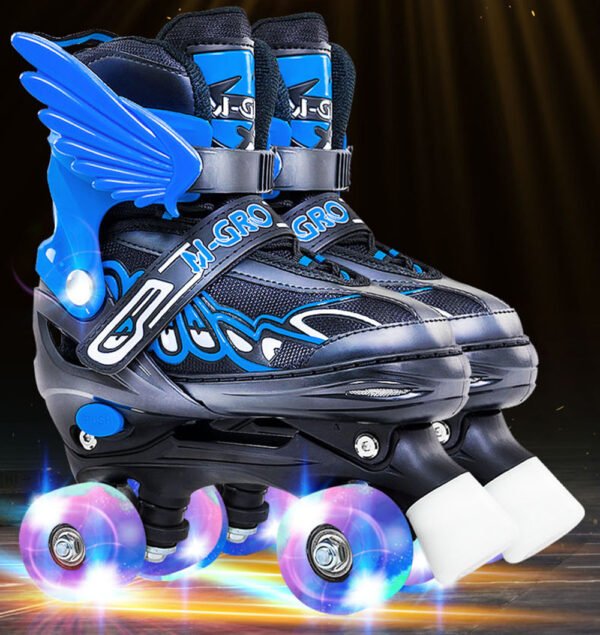 Children Adjustable Skates Roller Skates Boys Girls Kid's Roller  4-Wheels Outdoor Sports Skates - Image 5