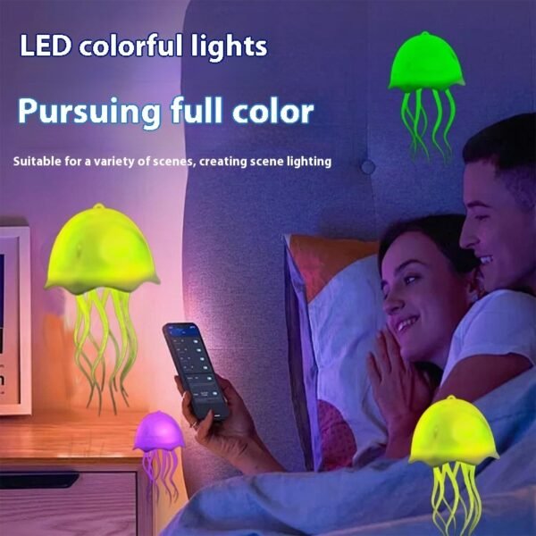 Jellyfish Lamp USB Colorful Voice Control Swimming Ambience Light - Image 3