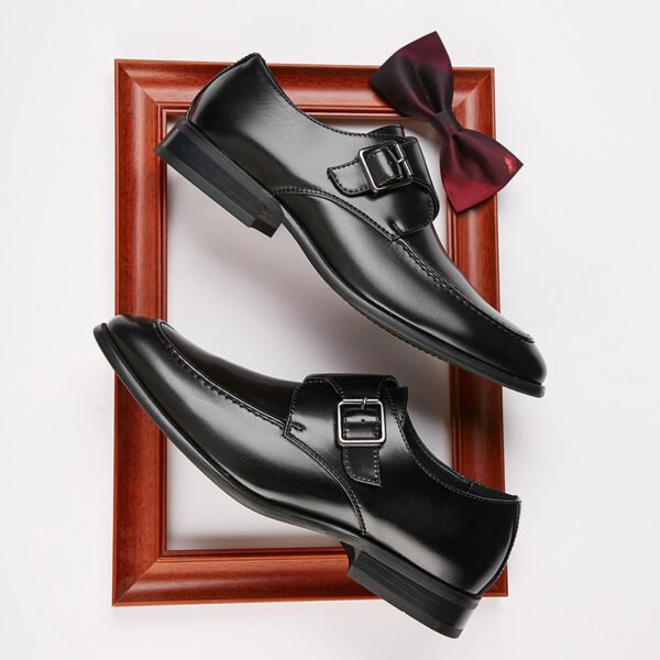 British Style Buckle Business Leather Shoes Men - Image 4