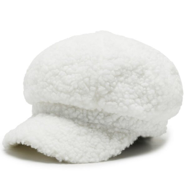 Cashmere Leather Brim Octagonal Hat - Image 10