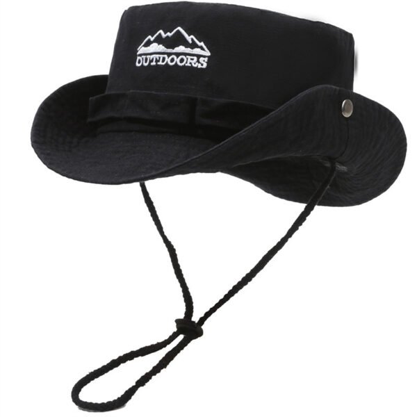 Summer Outdoor Mountaineering Slub Cotton Sun-proof Bucket Hat - Image 6