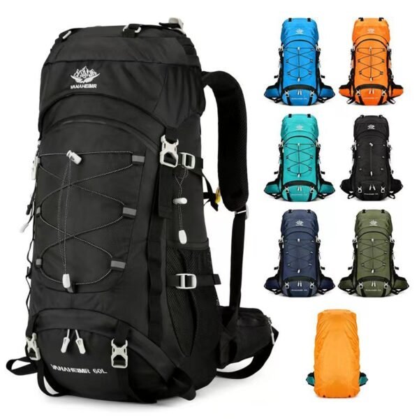 Hiking Camping Travel Outdoor Sports Hiking Bag 60 Liters Large Capacity Backpack - Image 3