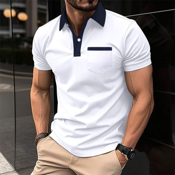Slim Chest Pocket Short Sleeve Men - Image 4