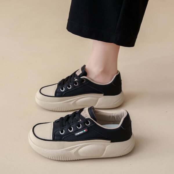 Lightweight Casual Sneaker Women's Soft Bottom Running Shock Absorption Genuine Leather - Image 5
