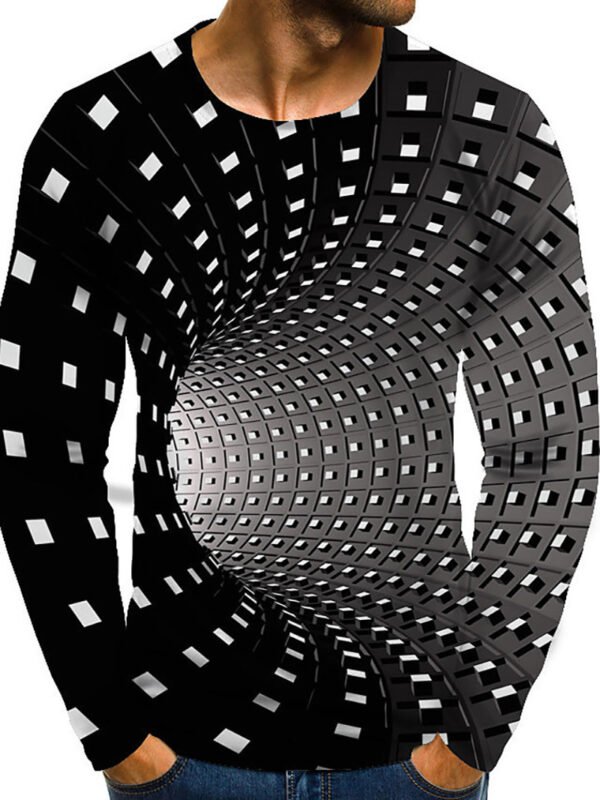 Trendy Hip-hop Gradient Swirl Retro T-shirt - Image 2