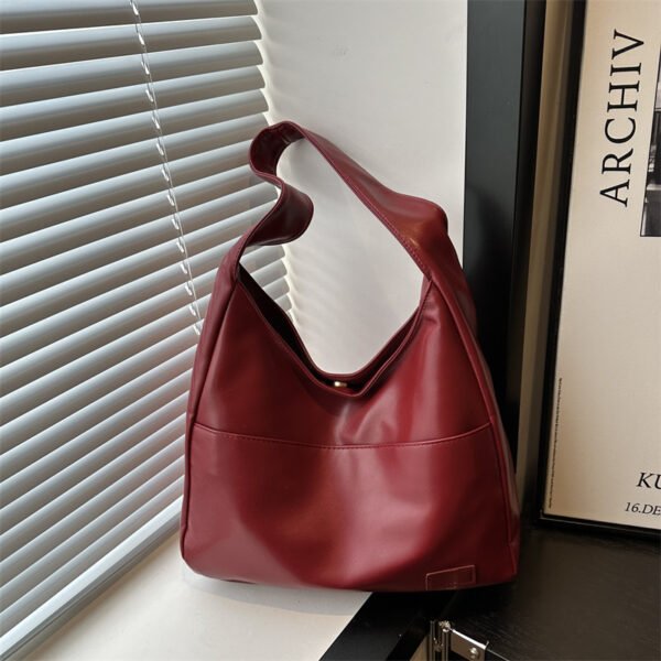 Women Vintage Hobo Bag Casual PU Leather Shoulder Bag Large Capacity Retro Tote Handbag Soft Underarm Bag Fall Winter Bag - Image 8