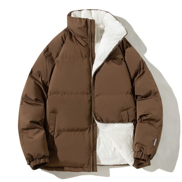 Couples Stand-Up Collar Jacket – Warm & Thickened Winter Coat - Image 7