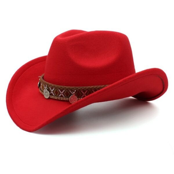 Pendant Casual Sun-proof Sun Protection Keeping Warm Boys And Girls Woolen Western Cowboy Hat - Image 5