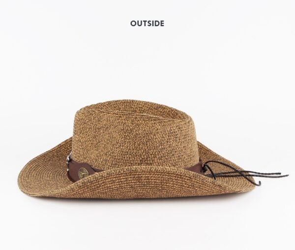 Outdoor Sunshade Western Denim Mixed Color Straw Hat - Image 6
