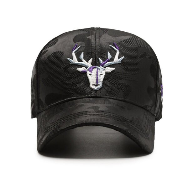 Embroidery Hat Elk Peaked Cap - Image 5