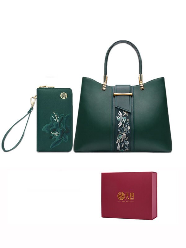 Mother's Day High-end Leather High-quality Messenger Bag - Image 2