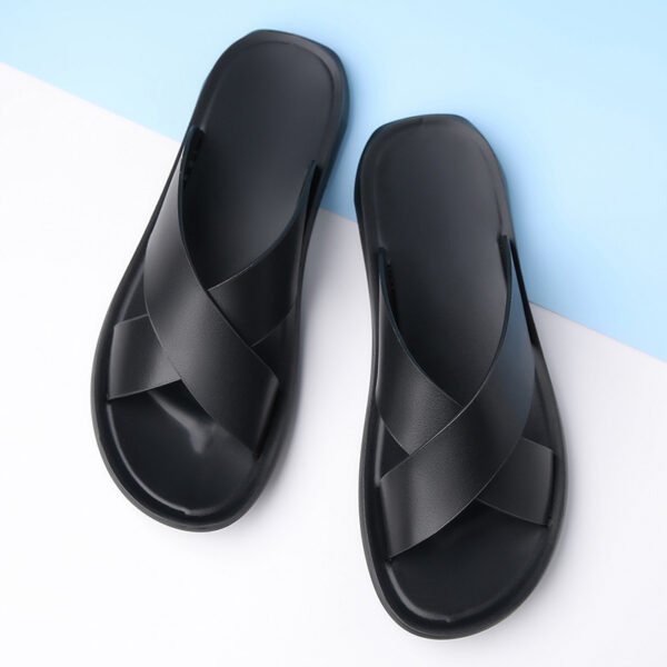 Men's Leather Summer Casual Slippers - Image 4