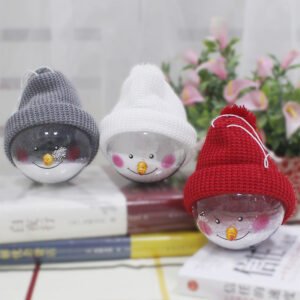 Creative Christmas Snowman Toys: Adorable Plastic Ornaments for Your Tree