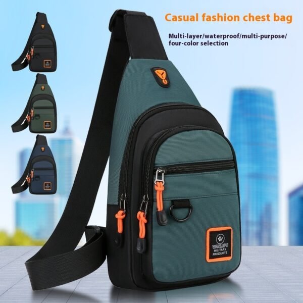 Men's Business Chest Bag Multi-layer One Shoulder Crossbody Bag - Image 2