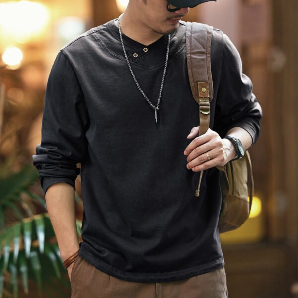 American Retro Heavy Long-sleeved T-shirt - Image 4