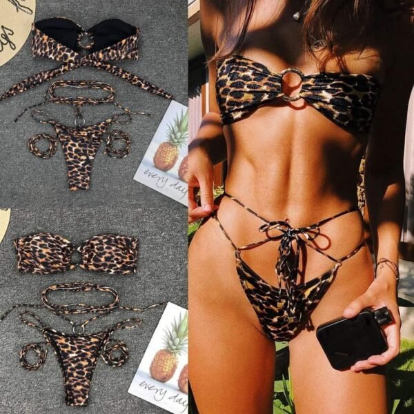 Leopard print bikini - Image 5
