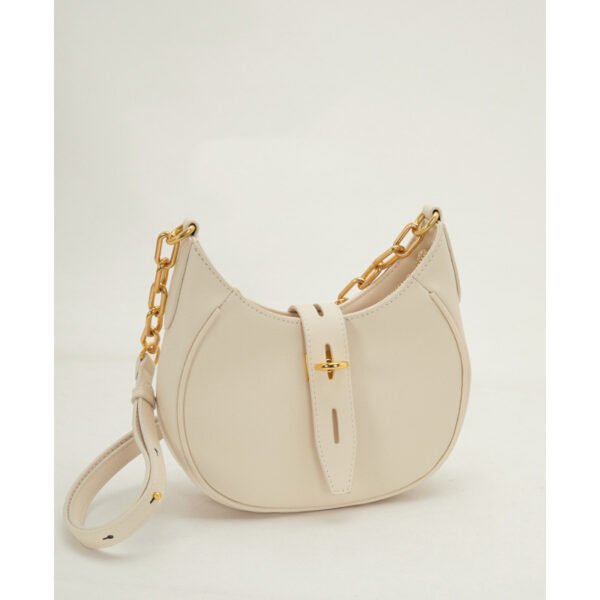 Western Style Leather Light Luxury Saddle Bag - Image 3