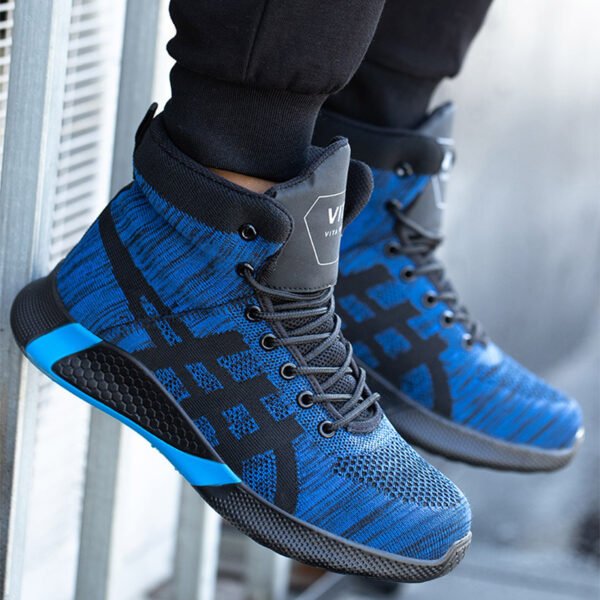 Winter Plush Boots Men Labor Protection Anti-smash Anti-puncture Work Shoes Warm Thickened Breathable Lace-up Safety Shoes - Image 5