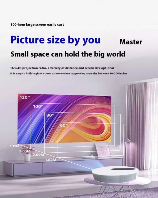 Projector HD Home Theater Smart Home Bedroom - Image 9