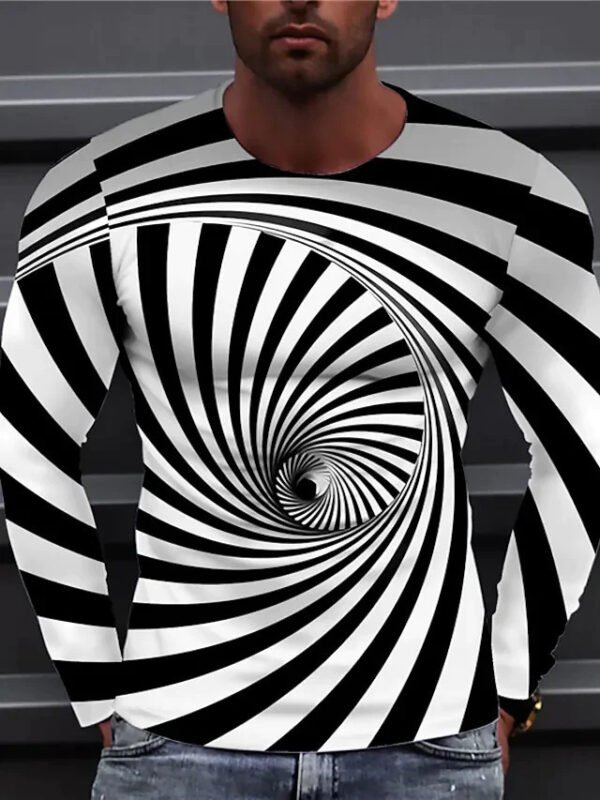 Trendy Hip-hop Gradient Swirl Retro T-shirt - Image 3