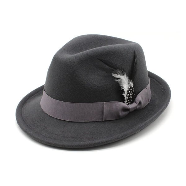Men's Billycock Feather Fur Felt Hat - Image 9