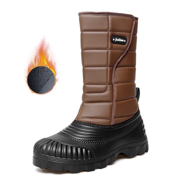 Snow Boots Outdoor Long Tube Fleece Lined Padded Warm Keeping - Image 5