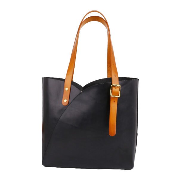 Cowhide Portable Fashion One-shoulder Tote Bag - Image 5