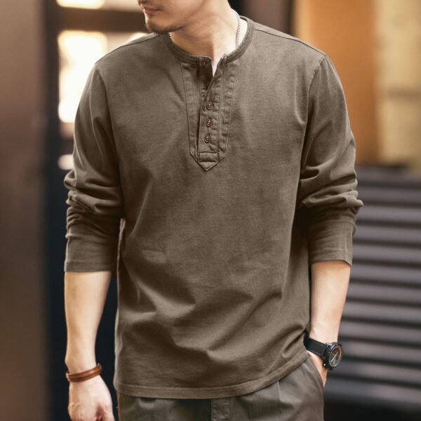 American Retro Heavy Long-sleeved T-shirt - Image 8