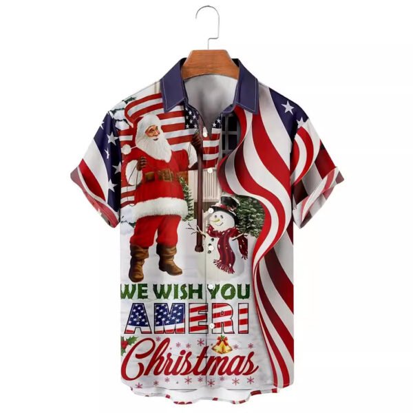 European And American Christmas Plus Size Men's 3D Shirt - Image 2