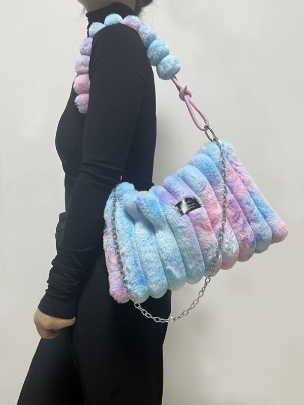 Plush Retro One-shoulder Crossbody Bag - Image 7