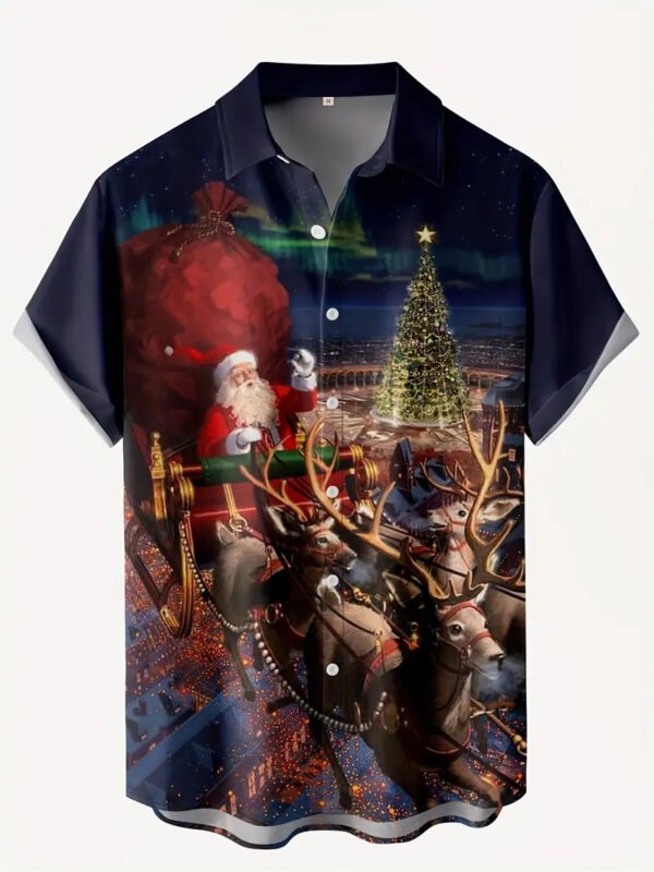 European And American Christmas Plus Size Men's 3D Shirt - Image 9
