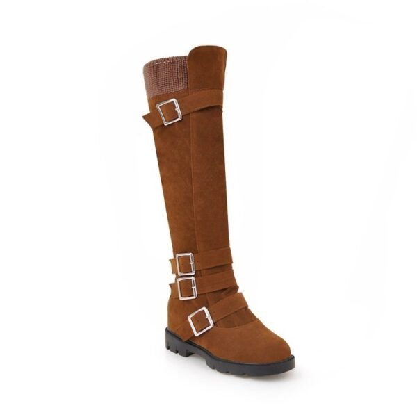 British Belt Buckle High Top Martin Boots Women - Image 10
