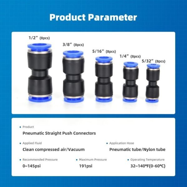 40-piece Straight-through Quick Pneumatic Connector Accessories Assembly - Image 2