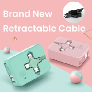 Macaron 4-in-1 Charging Cable with Type-C, Micro & iPhone Support