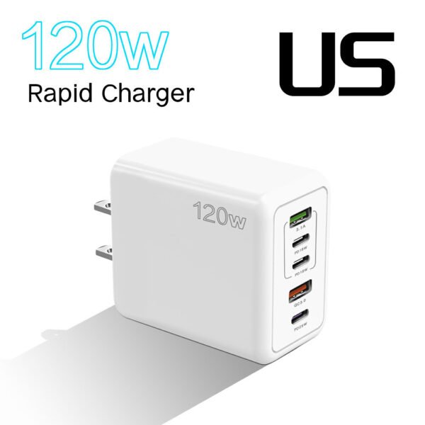 Mobile Phone Charger Multi-port Fast Charging Port European And American British Standard Charging Plug 120W Adapter - Image 9