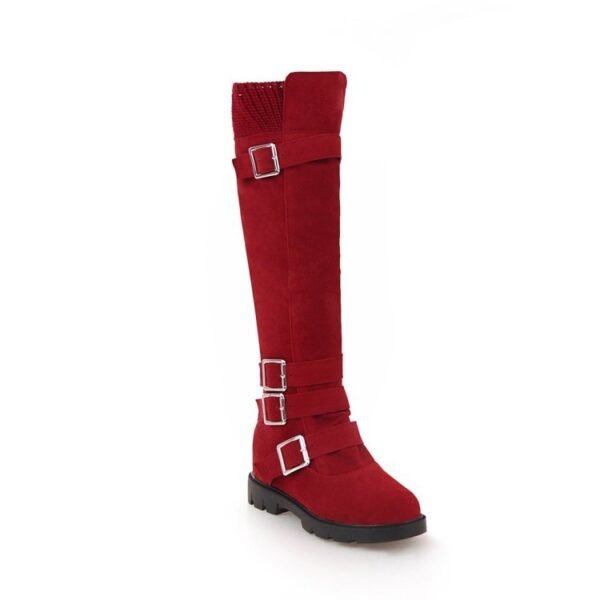 British Belt Buckle High Top Martin Boots Women - Image 7