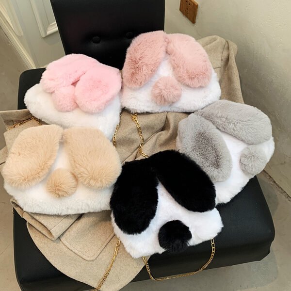 Cute Plush Ears Bunny Tail Fashion Bag