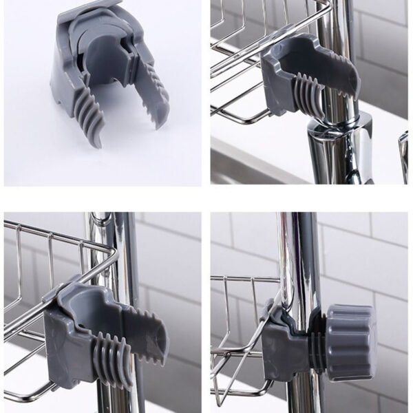 Adjustable Sink Drain Rack Sponge Storage Faucet Holder Soap Drainer Shelf Basket Organizer Kitchen Bathroom Accessories - Image 8