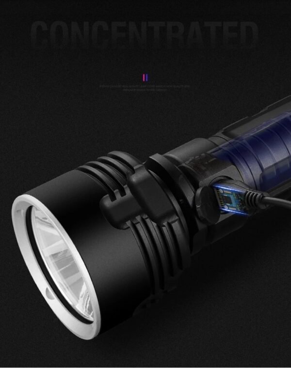 Strong Flashlight Focusing Led Flash Light Rechargeable Super Bright LED Outdoor Xenon Lamp - Image 4